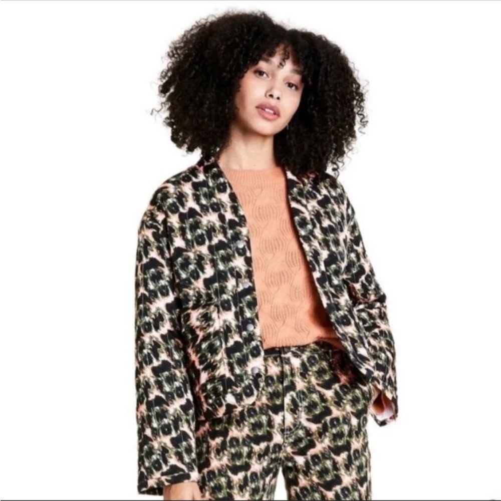 Rachel Comey x target animal print cropped quilted jacket S